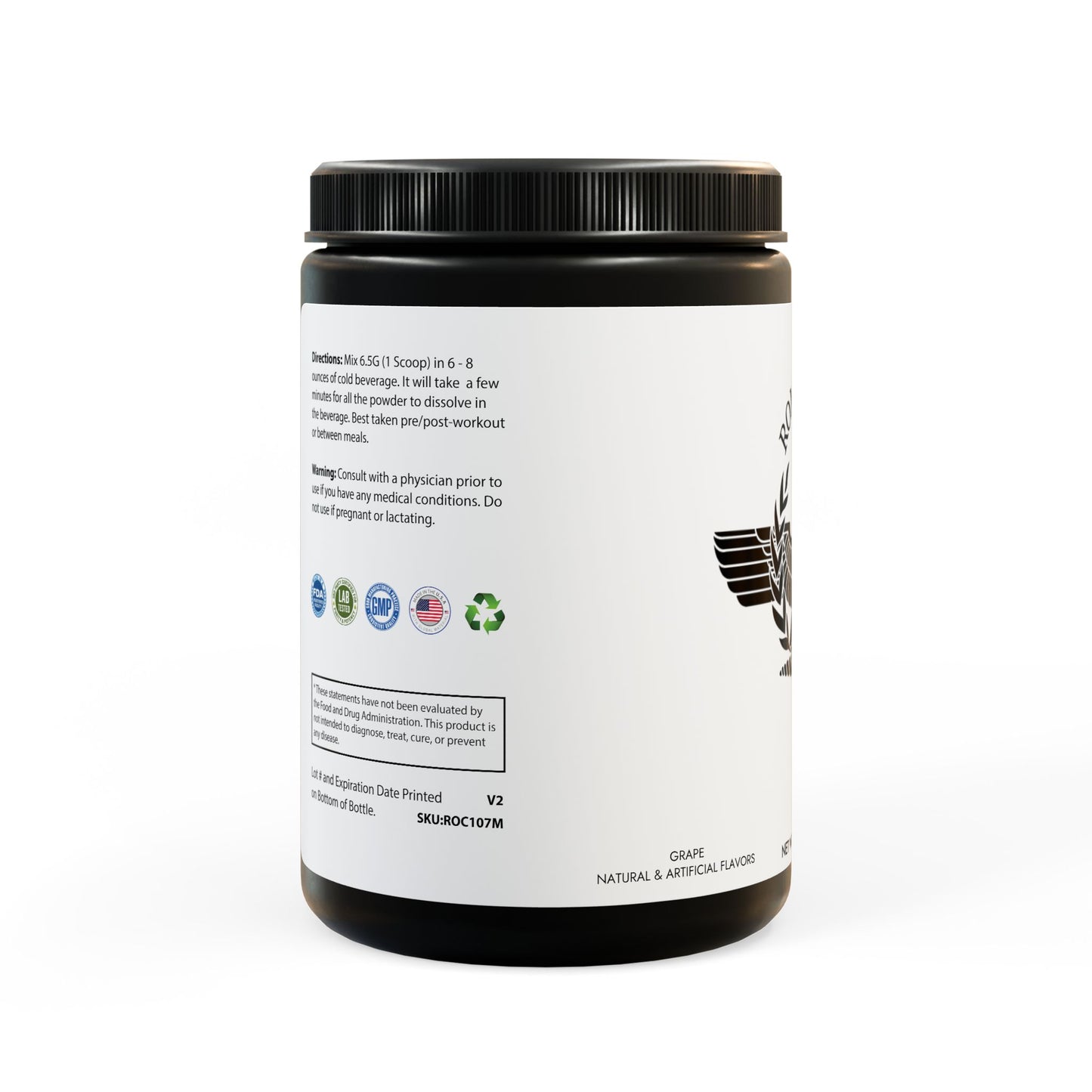 BCAA Supplement, Grape (325g, 11.46oz, 50 servings)